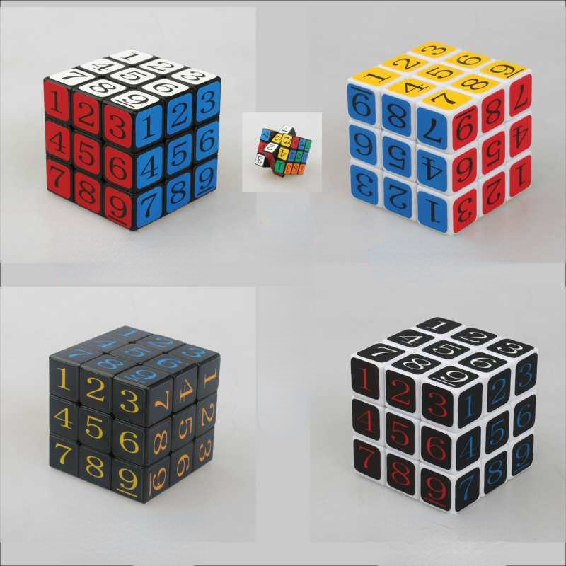 Plastic Number Puzzle Fidget Cube Rubik's Cube 57mm