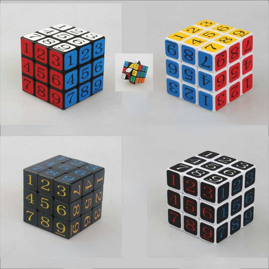 Plastic Number Puzzle Fidget Cube Rubik's Cube 57mm