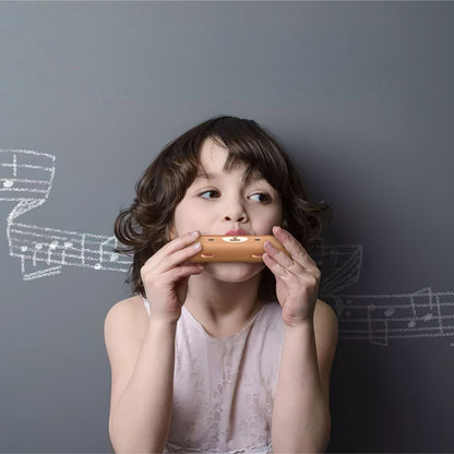 Plastic Kids Harmonica Musical Instrument Educational Toy 16-Hole 4