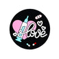 20pcs Silicone Focal Beads Love Circular Design