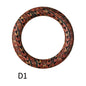 65mm Printed Silicone Beads Ring Shape Printed Design 7