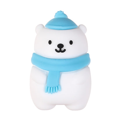 20Pcs Silicone 3D Focal Beads Polar Bear Snow Monster Winter Theme 11