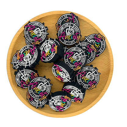 Silicone Focal Beads Anxiety Skull Hand I Came I Saw I Had So I Left Text 2