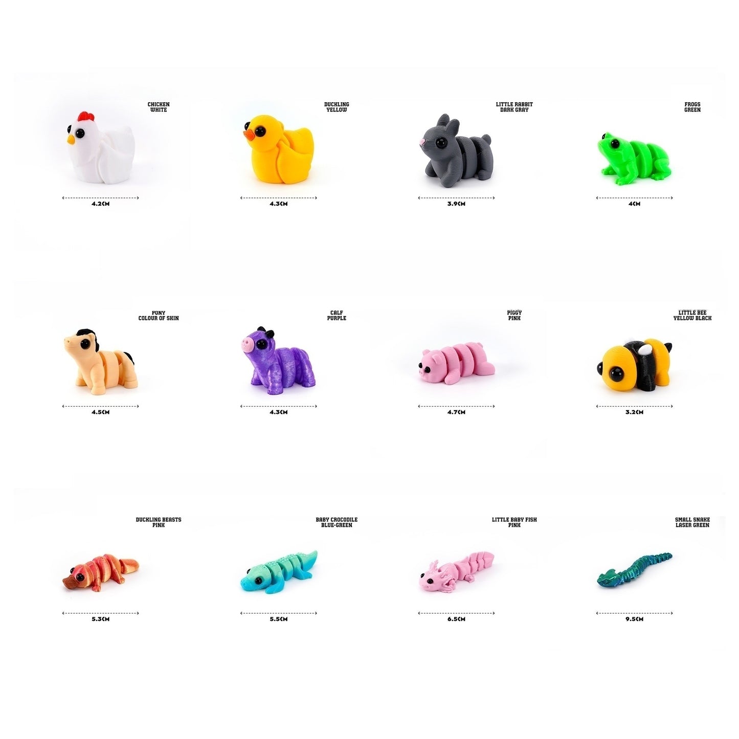 Bee 3D Printed Fidget Toy Articulated Flexible 3