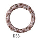 65mm Printed Silicone Beads Ring Shape Printed Design 39