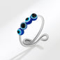 Adjustable 4 Eye Anxiety Fidget Ring Spinner for Women Size 7