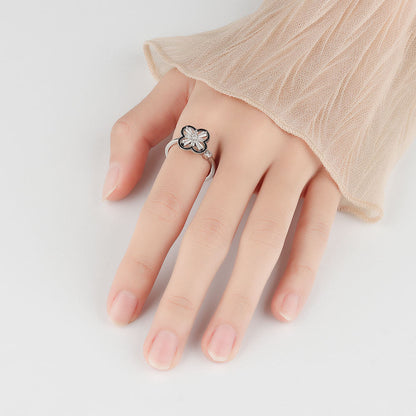 Adjustable 4 Leaf Fidget Ring Anxiety Relief for Women Spinner Ring 2