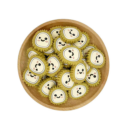 20pcs Silicone Focal Beads Durian Fruit Winking Face 2