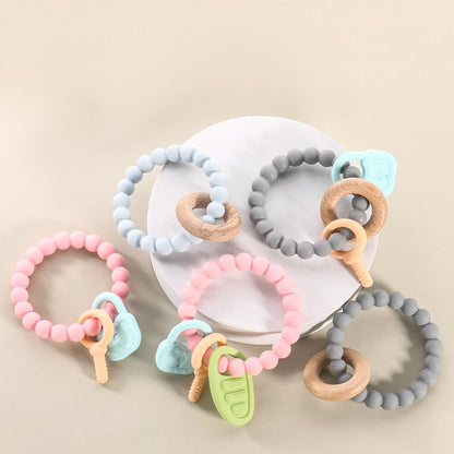 Silicone Teething Bracelet Baby Teether Toy Set of 6 2