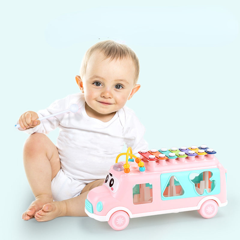 Plastic Bus Xylophone Toy Musical Instrument for Baby Early Education 2