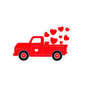20pcs Silicone Focal Beads Heart Car With Heart Details