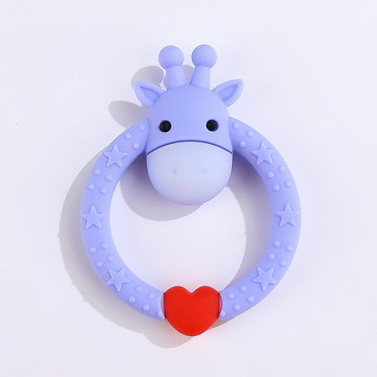 Giraffe Silicone Teether Baby Soothing Toy in Multiple Colors 18