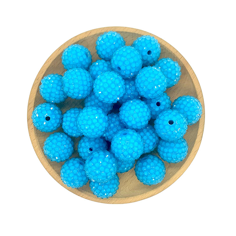 50pcs Rhinestone Bubblegum Acrylic Beads Transparent Rhinestone Embellished 6
