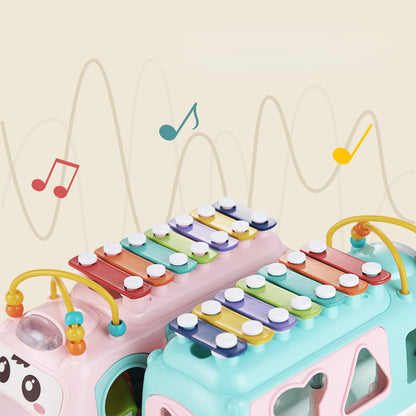 Plastic Bus Xylophone Toy Musical Instrument for Baby Early Education 3