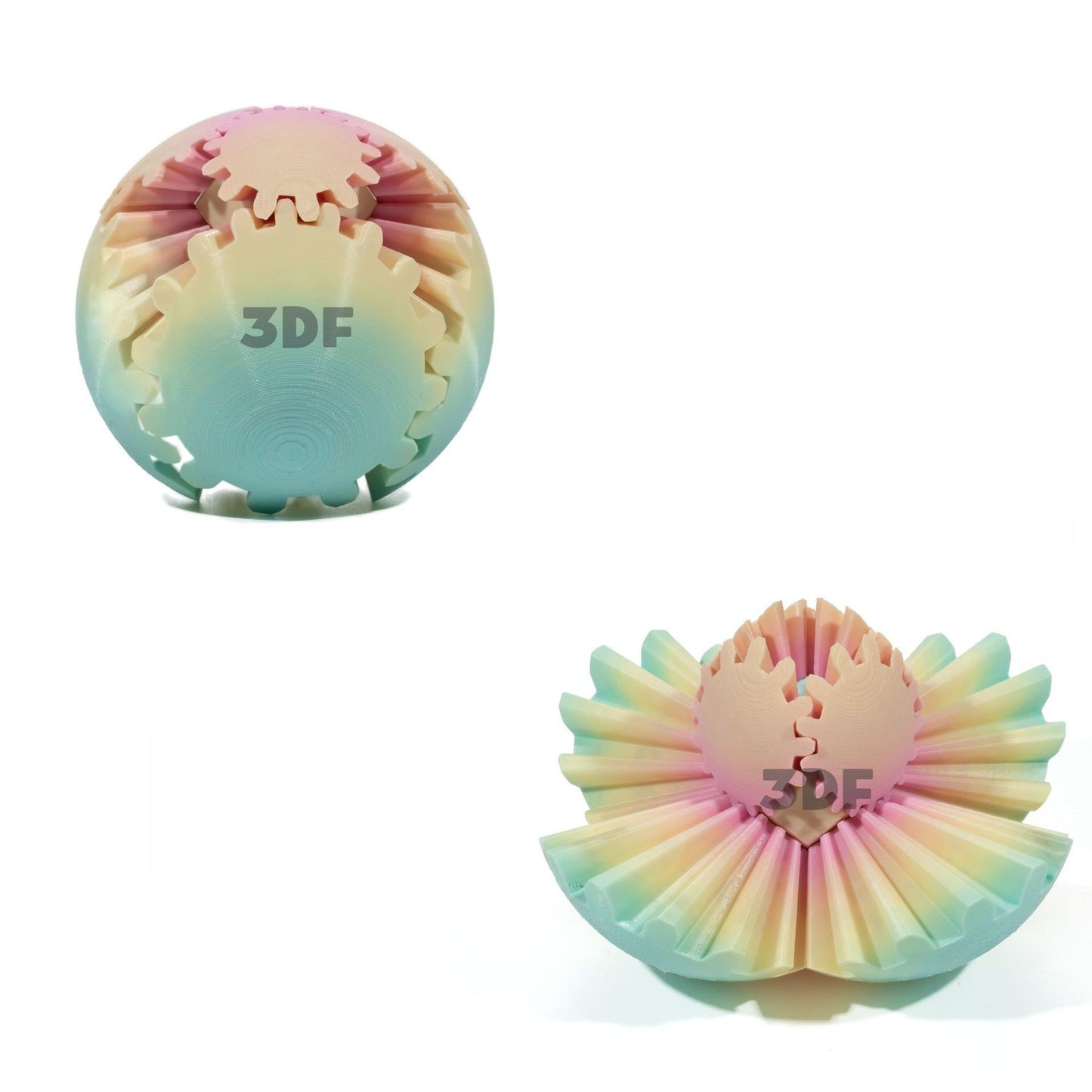 Gear Ball 3D Printed Fidget Toy Articulated Flexible Medium and Large 5
