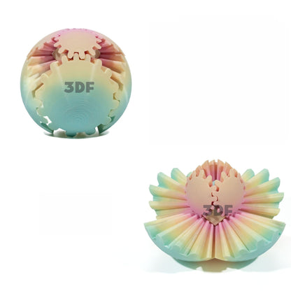 Gear Ball 3D Printed Fidget Toy Articulated Flexible Medium and Large 5