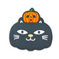 Silicone Focal Beads Black Cat Pumpkin Head Detail