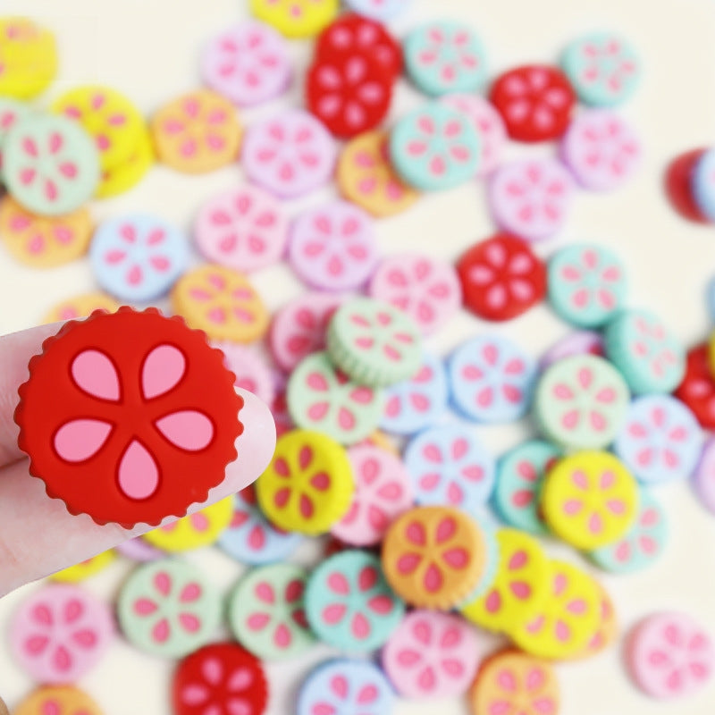Silicone Focal Beads Petal Round Cookie Cutout Center 4