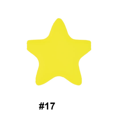 45mm Star Silicone Beads 50pcs
