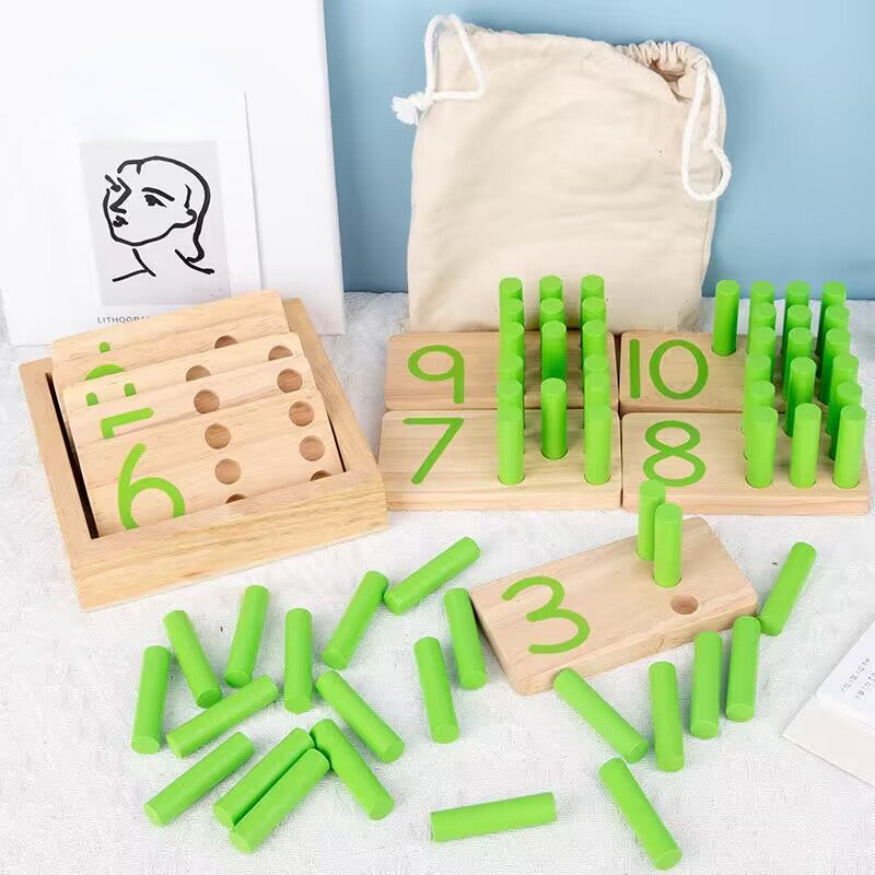 Wooden Montessori Toys Digital Counting Board Educational Toy 7