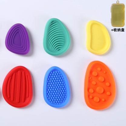 Sensory Stone Silicone Tactile Fidget Toy Worry Stone Stress Relieving