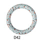 65mm Printed Silicone Beads Ring Shape Printed Design 48
