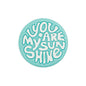 20pcs Silicone Focal Beads You Are My Sunshine Raised Text Design 4