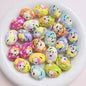 5pcs 16x24mm Hand-Painted Dinosaur Egg Acrylic Beads DIY Craft 10