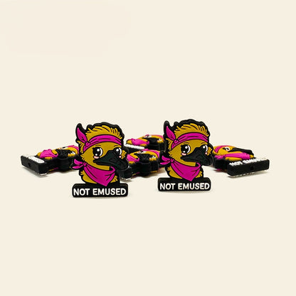 20Pcs Silicone Focal Beads Clown Duck Animal with Pink Bandana