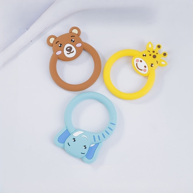 Animal Silicone Teething Toy Bear Giraffe Elephant for Baby