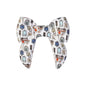 10Pcs Silicone 3D Focal Beads Colorful Bow Printed Shape 22