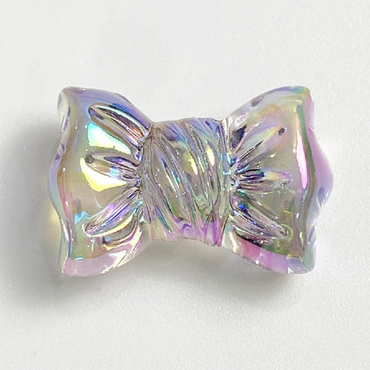 50pcs 14x26mm Transparent Bow Acrylic Beads DIY Bracelet Making 6