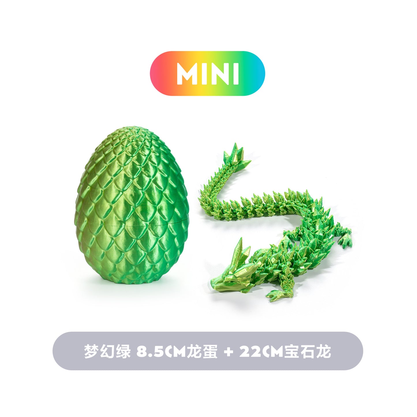 3D Printed Chinese Loong Dragon Egg Decoration Gift 22cm