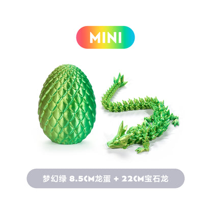 3D Printed Chinese Loong Dragon Egg Decoration Gift 22cm