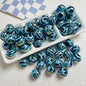 10pcs 16mm Zebra Stripe Round Acrylic Beads UV Finish 4