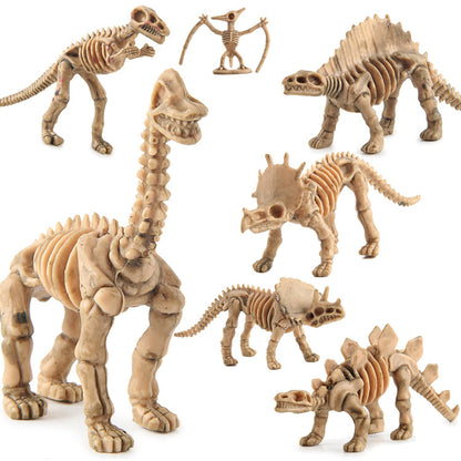 Plastic Dinosaur Fossil Skeleton Educational Toy for Kids