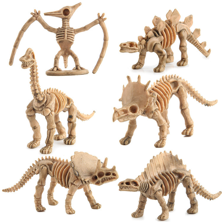 Plastic Dinosaur Fossil Skeleton Educational Toy for Kids 4