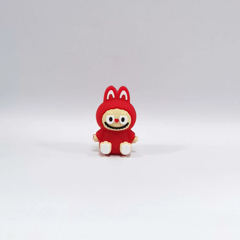 20Pcs Silicone 3D Focal Beads Cartoon Figure Sitting Pose 5