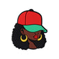 20pcs Silicone Focal Beads Black Girl Wearing Hat and Afro Hairstyle 14