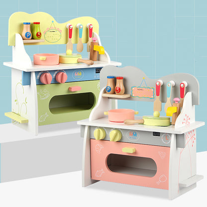 Wooden Montessori Toys Simulation Kitchenware Set for Kids 2