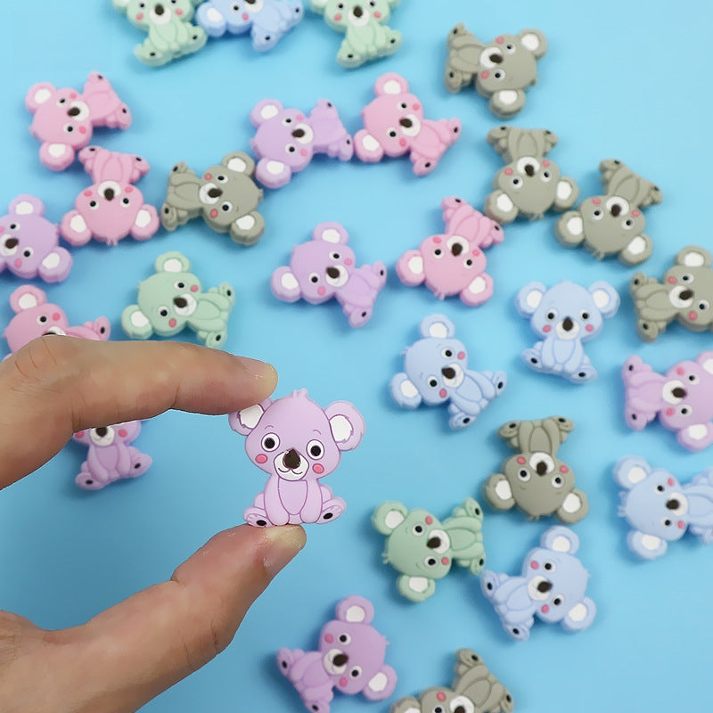 Silicone Focal Beads Animal Koala Tilted Head Pose 2
