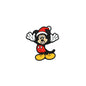 20Pcs Silicone Focal Beads Round Ear Mouse Character with Santa Hat