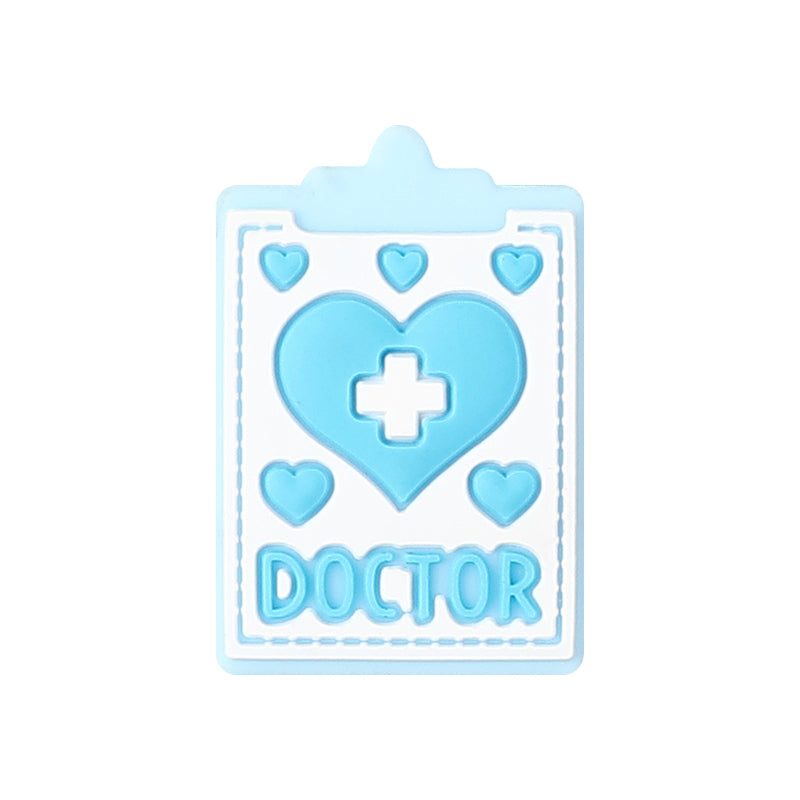 20Pcs Silicone Focal Beads Doctor Medical Heart Clipboard Detail 13