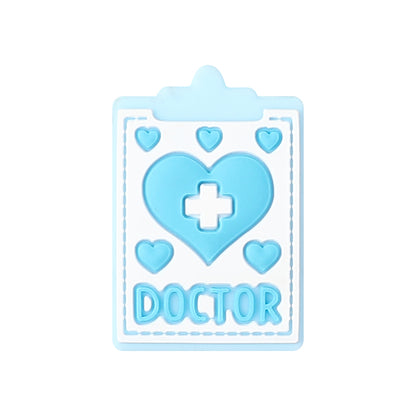 20Pcs Silicone Focal Beads Doctor Medical Heart Clipboard Detail 13