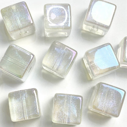 50pcs 14mm Colorful UV Finish Cube Acrylic Beads Jewelry Making 5