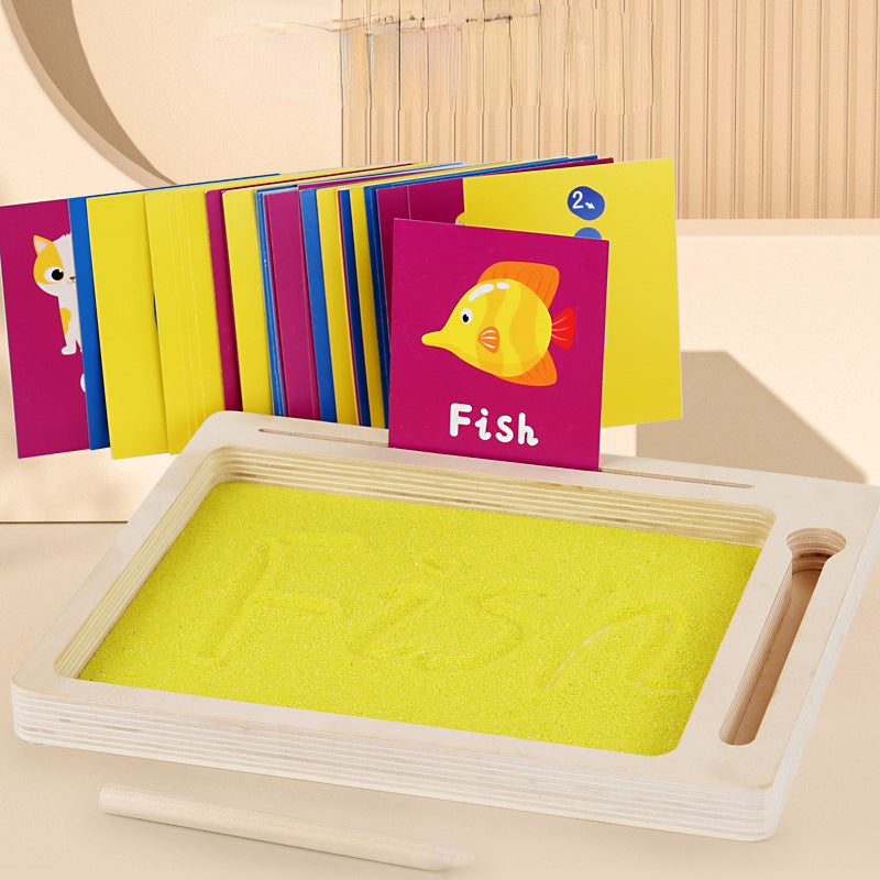 Wooden Montessori Sand Drawing Board Educational Toy 3