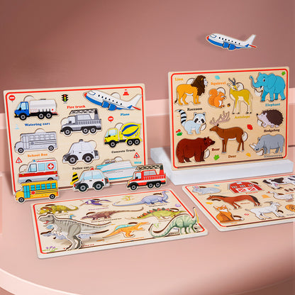 Wooden 3D Animal Magnetic Puzzle Montessori Toys for Kids 3