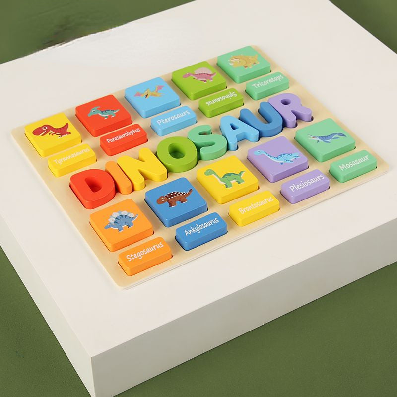 Wooden Alphabet Puzzle Blocks Montessori Toys Educational Toy 6