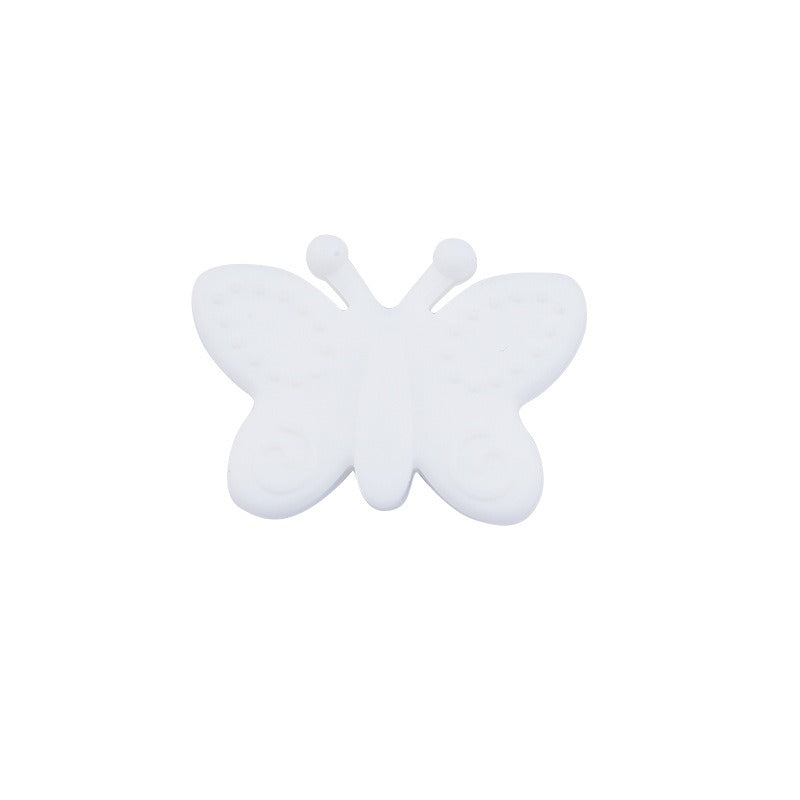 20pcs Silicone Focal Beads Butterfly Side Profile 20