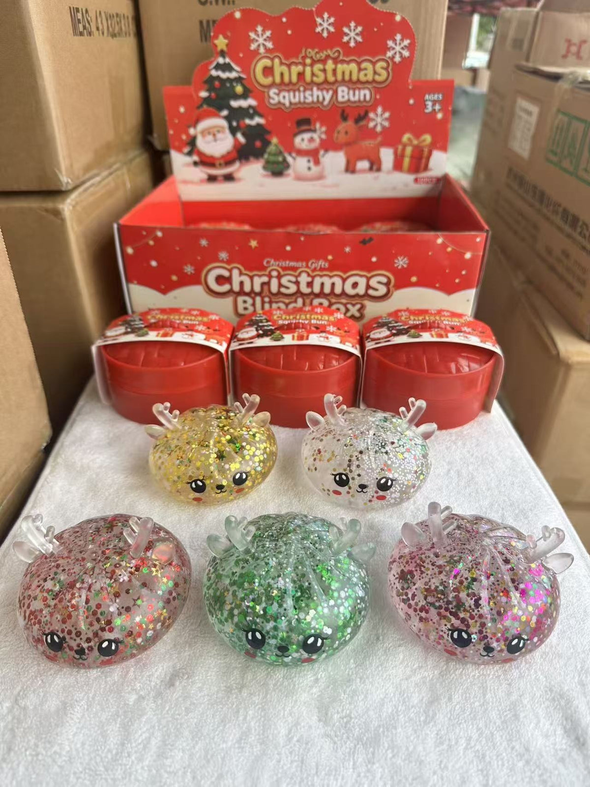 12 Pack TPR Jelly Christmas Squishy Dumpling Sensory Toy 6